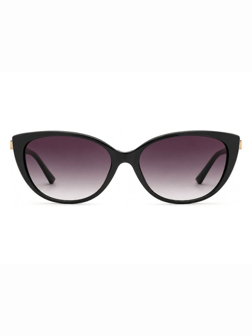 BEBE BBOP-1007CE-001 Black Cat Eye Frame /Purple Gray Gradient Lenses Sunglasses